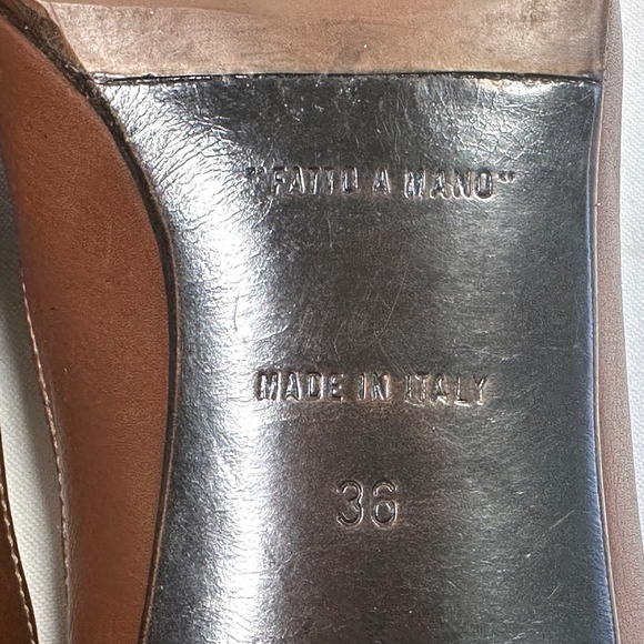 Vintage 1980s(?) CELINE Brown Leather Lace-Up Pump Size 36 US 5-1/2 - Picture 7 of 16